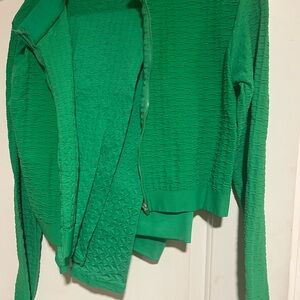 PrettyLittleThing Green Textured Jacket